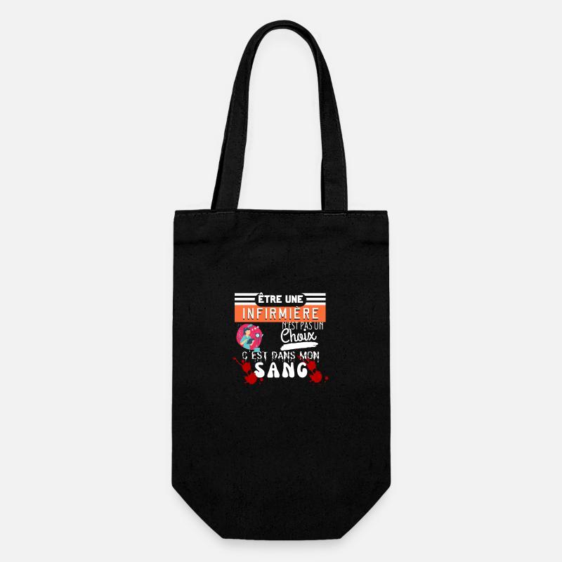 Dans mon sang : être infirmière est une vocation - Sac à bouteille - noir