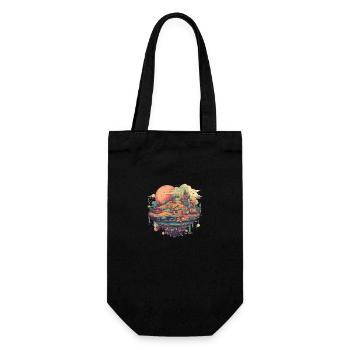 Village aérien surréaliste en couleur - Sac à bouteille - noir - Devant