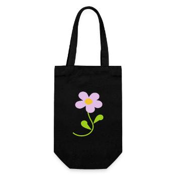 Blume pastell Blume Blumen pastell Blumen flieder - Geschenkbeutel für Flaschen - Schwarz - Vorne