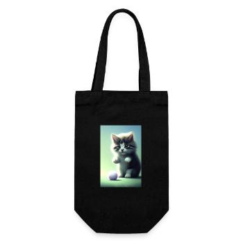 Little Cute Baby Cat - Gift Bag for Bottles - black - Front