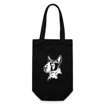 BULL TERRIER Chiens Portrait Wilsigns - Sac à bouteille - noir - Devant