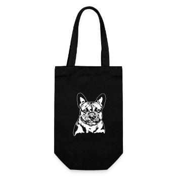 Bouledogue Français Portrait Chiens Wilsigns - Sac à bouteille - noir - Devant