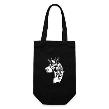 Irish Red and White Setter Krone Hunde Wilsigns - Geschenkbeutel für Flaschen - Schwarz - Vorne