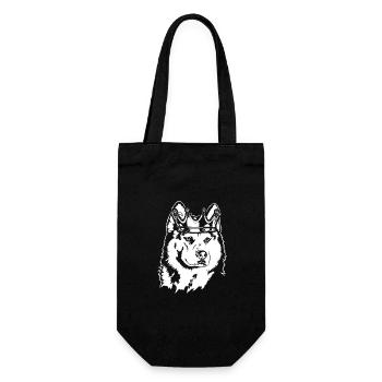 Siberian Husky Crown Dogs Dog Wilsigns - Gift Bag for Bottles - black - Front