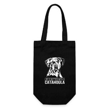 Catahoula life is better Dogs Wilsigns - Gift Bag for Bottles - black - Front