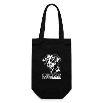 La vie des dobermans est meilleure Chiens Chiens Wilsigns - Sac à bouteille - noir - Devant