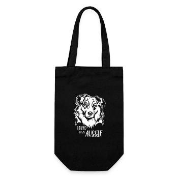 Australian Shepherd loved by an Aussie Wilsigns - Geschenkbeutel für Flaschen - Schwarz - Vorne