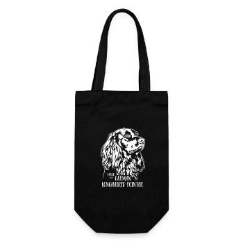 Loved by a German Longhaired Pointer Dog Wilsigns - Gift Bag for Bottles - black - Front