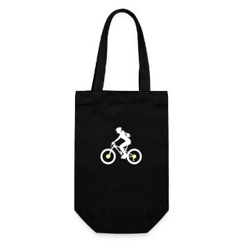 Mountain Bike Bicycle Woman Icon - Gift Bag for Bottles - black - Front