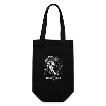 Tibetan Terrier Dad Dogs Dog Wilsigns - Gift Bag for Bottles - black - Front