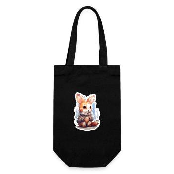 Winter Snow Fluffy - Gift Bag for Bottles - black - Front