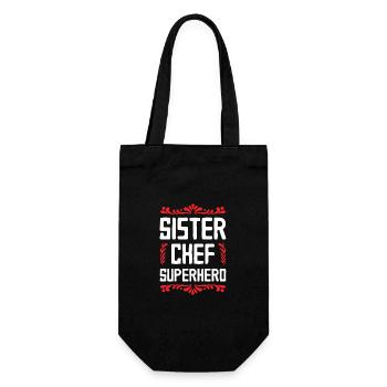 Sister Superhero - Gift Bag for Bottles - black - Front