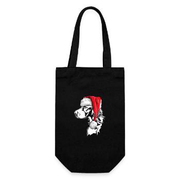 Santa Irish Setter Christmas Dogs Wilsigns - Gift Bag for Bottles - black - Front