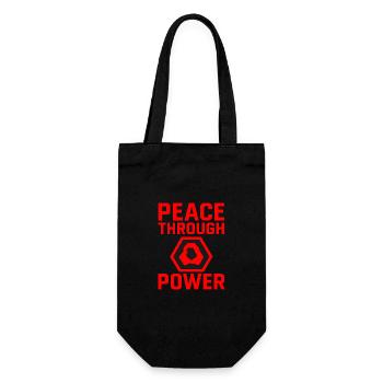 Peace Through Power - Gift Bag for Bottles - black - Front