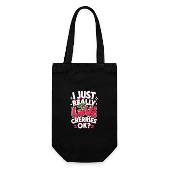 Cherries Cherries Fruits Food - Gift Bag for Bottles - black - Front