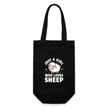 Schaf Schafe Bauer Lamm Landwirt - Geschenkbeutel für Flaschen - Schwarz - Vorne