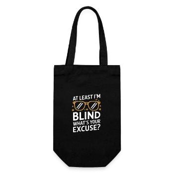Blinde Blindheit Sehbehinderte Menschen - Geschenkbeutel für Flaschen - Schwarz - Vorne