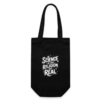 Atheismus Atheist Anti-Religion Agnostiker - Geschenkbeutel für Flaschen - Schwarz - Vorne