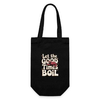 Lobsters, crabs, shrimps, seafood - Gift Bag for Bottles - black - Front