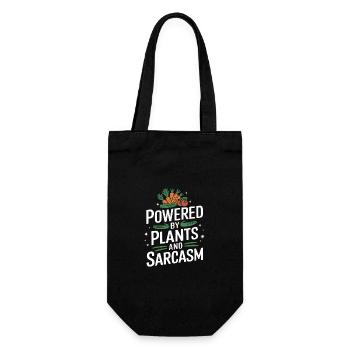 Vegetarian Vegan Veggie Vegetarian - Gift Bag for Bottles - black - Front