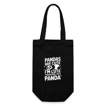 Panda Bear Panda Animal Pandas - Gift Bag for Bottles - black - Front