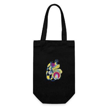 Colourful spiral of flowers - Gift Bag for Bottles - black - Front