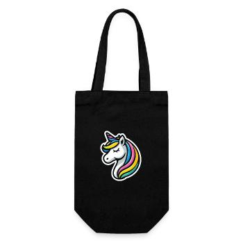 Licorne Bande Dessinée Dormir - Sac à bouteille - noir - Devant