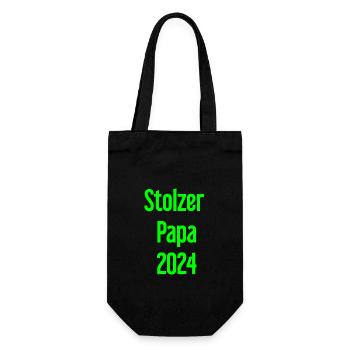 Proud Dad 2024 – for new fathers - Gift Bag for Bottles - black - Front