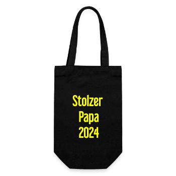 Proud Dad 2024 – for new fathers - Gift Bag for Bottles - black - Front