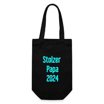 Proud Dad 2024 – for new fathers - Gift Bag for Bottles - black - Front
