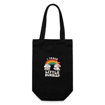Groovy Retro J’enseigne aux lapins les plus mignons Pâques - Sac à bouteille - noir - Devant