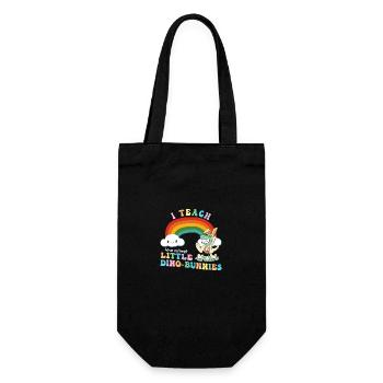 Groovy I Teach the Cutest Dino-Bunnies Easter Day - Gift Bag for Bottles - black - Front
