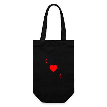 Passendes Paar - Königin der Herzen - Geschenkbeutel für Flaschen - Schwarz - Vorne