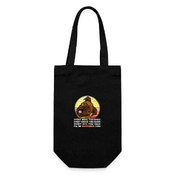 Funny Dog - I'll Be Watching You Dog - Gift Bag for Bottles - black - Front