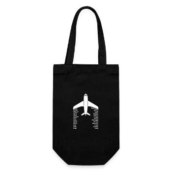Alphabet phonétique complet chemise lettres d’avion w / - Sac à bouteille - noir - Devant