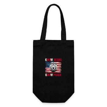 Connaître Jésus Connaître la Paix, Jésus Chrétien Bible - Sac à bouteille - noir - Devant