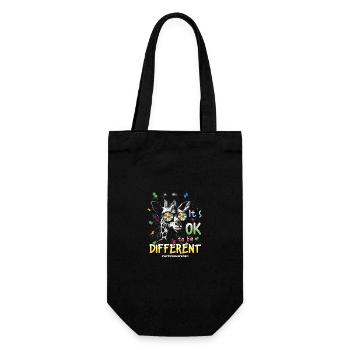 Autism Awareness Acceptance - Giraffe Its Ok To - Gift Bag for Bottles - black - Front