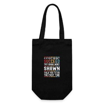 Shawn Nom personnalisé drôle anniversaire Noël - Sac à bouteille - noir - Devant