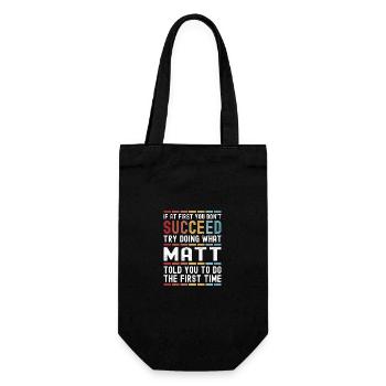 Matt Name Personnalisé drôle anniversaire Noël - Sac à bouteille - noir - Devant