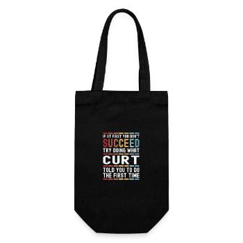 Curt Name Personalisiert Lustig Geburtstag Weihnachten - Geschenkbeutel für Flaschen - Schwarz - Vorne