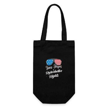 Patriotic 4th July Sunglass Stars Stripes - Gift Bag for Bottles - black - Front