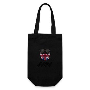 Beard Dad Bruh Fathers Day Patriotic United - Gift Bag for Bottles - black - Front