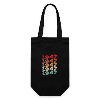 Vintage 1947 Geschenke Legende für 76 Jahre - 76 Jahre - Geschenkbeutel für Flaschen - Schwarz - Vorne