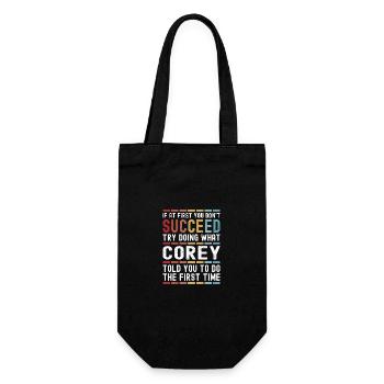 Corey Nom personnalisé drôle anniversaire Noël - Sac à bouteille - noir - Devant