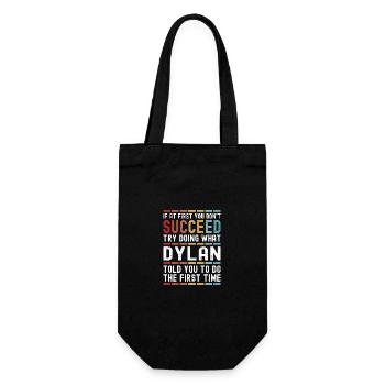 Dylan Name Personalisiert Lustig Geburtstag Weihnachten - Geschenkbeutel für Flaschen - Schwarz - Vorne