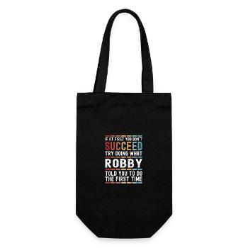 Robbyby Name Personalisierter lustiger Geburtstag - Geschenkbeutel für Flaschen - Schwarz - Vorne