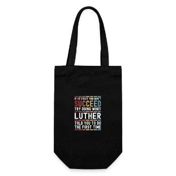 Luther Name Personalisierter lustiger Geburtstag Weihnachten - Geschenkbeutel für Flaschen - Schwarz - Vorne