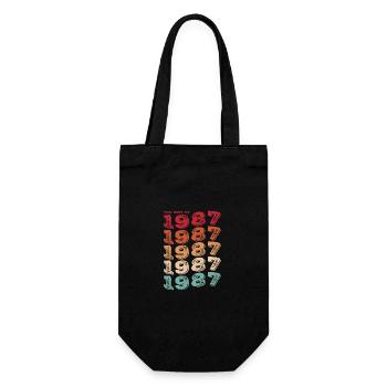 Vintage 1987 Gifts Legend for 36 Year Old - 36th - Gift Bag for Bottles - black - Front