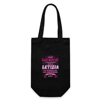 Everything's going to be alright, because Letizia Is there Outfit - Gift Bag for Bottles - black - Front