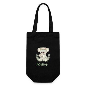 Maman Koala ours câlin I Couronne florale maman I Koala - Sac à bouteille - noir - Devant
